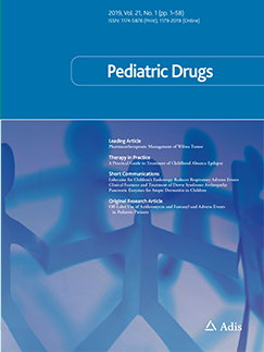Pediatric Drugs journal cover Pediatric Drugs journal cover
