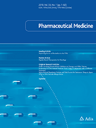 Pharmaceutical Medicine journal cover Pharmaceutical Medicine journal cover