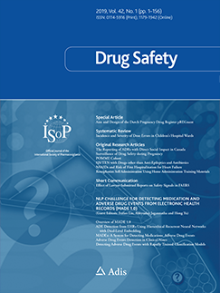 Drug Safety journal cover Drug Safety journal cover